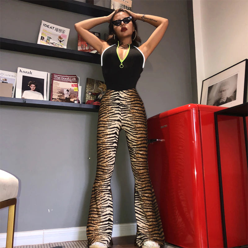 Alia Animal Flared Pants | Stylish & sexy trousers 6