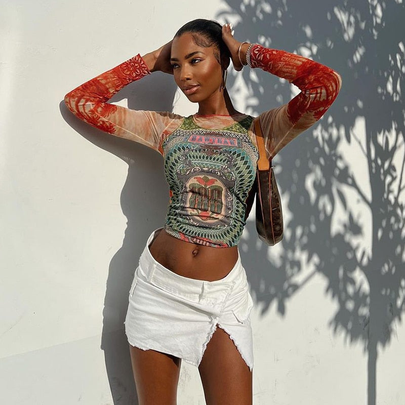Arty Mesh Top | Add a touch of edge to your outfit 0