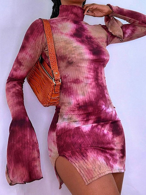 Beatrice Dress | With a cheerful tie-dye pattern 0