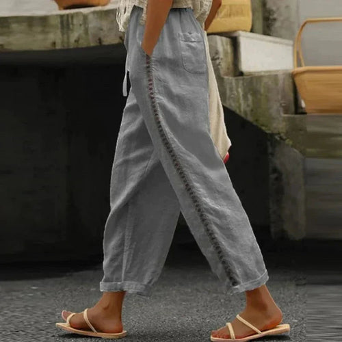 Boho Women's Summer Pants with Print – Solea 1