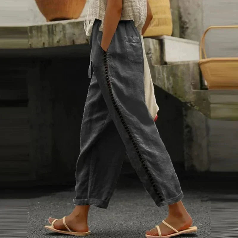Boho Women's Summer Pants with Print – Solea 2
