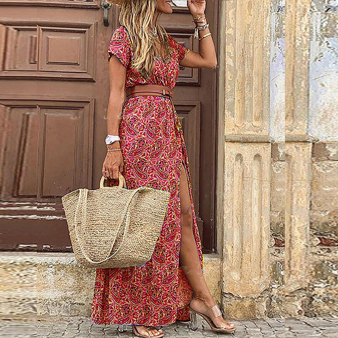 Boho maxi dress with pattern for women – Thalia 4