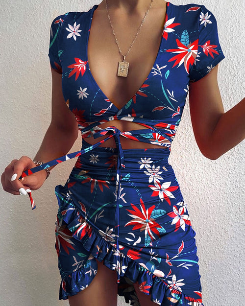 Britney Summer Dress | Sexy wrap dress for summer 0
