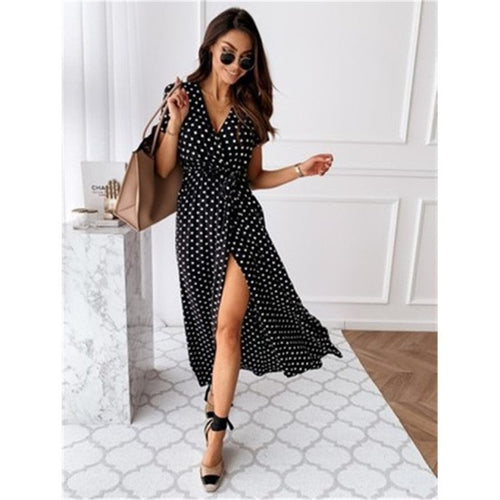 Bruna Bohemian Dress | Maxi Dress with a Sexy Slit 1