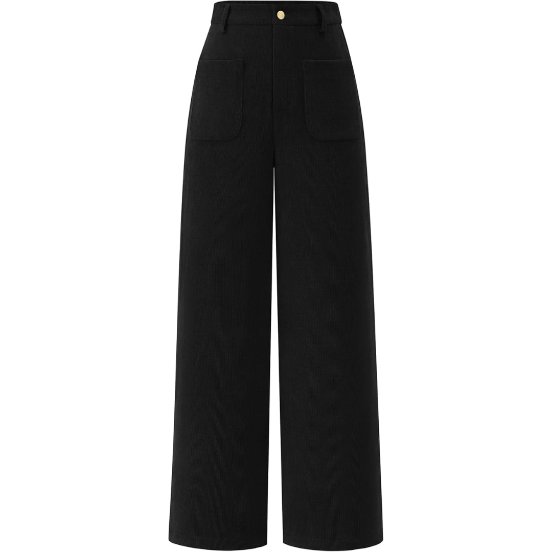 Casual Wide Palazzo Pants with High Waist and Pockets - Clarissa 10