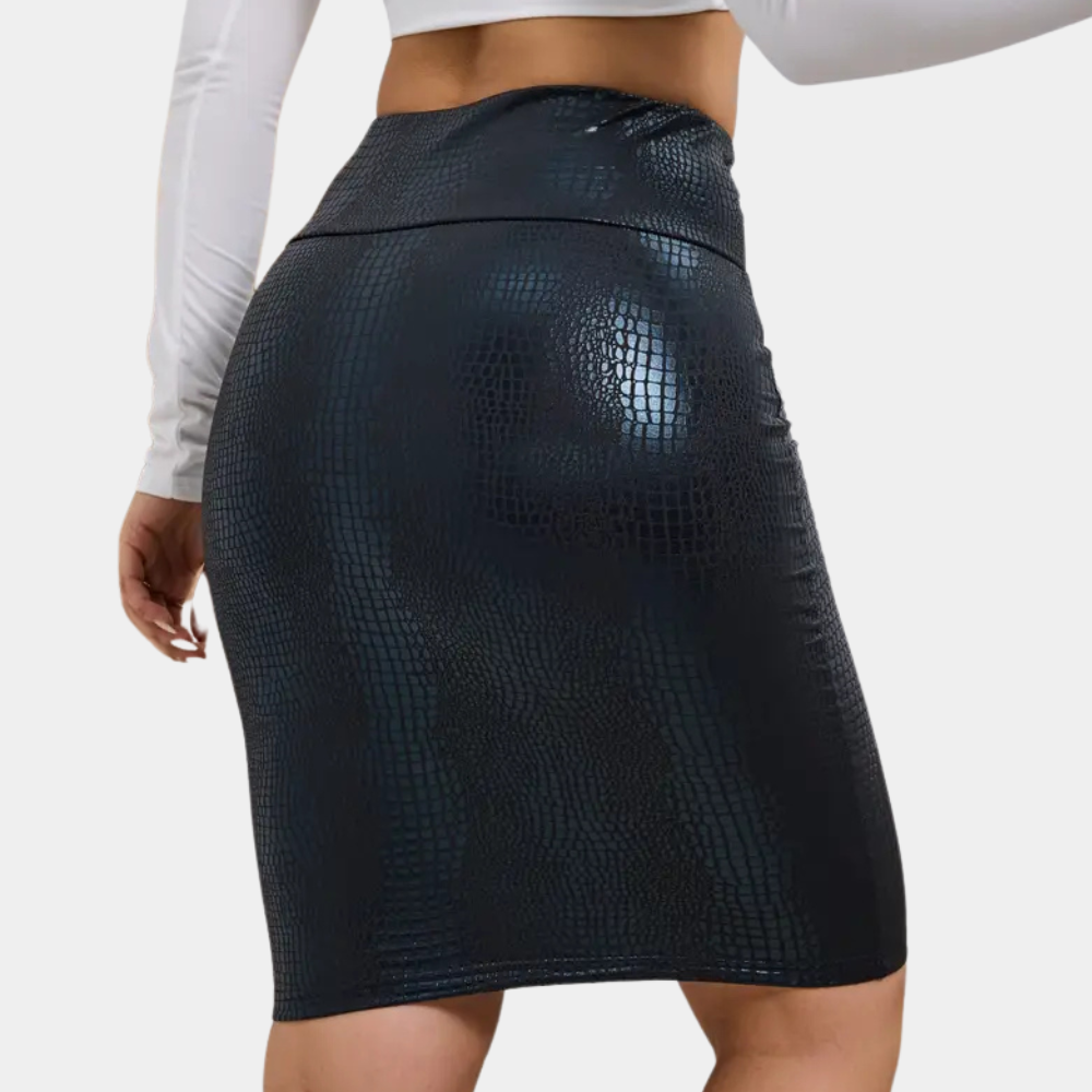 Classic Skirt with Crocodile Pattern – Odette 3