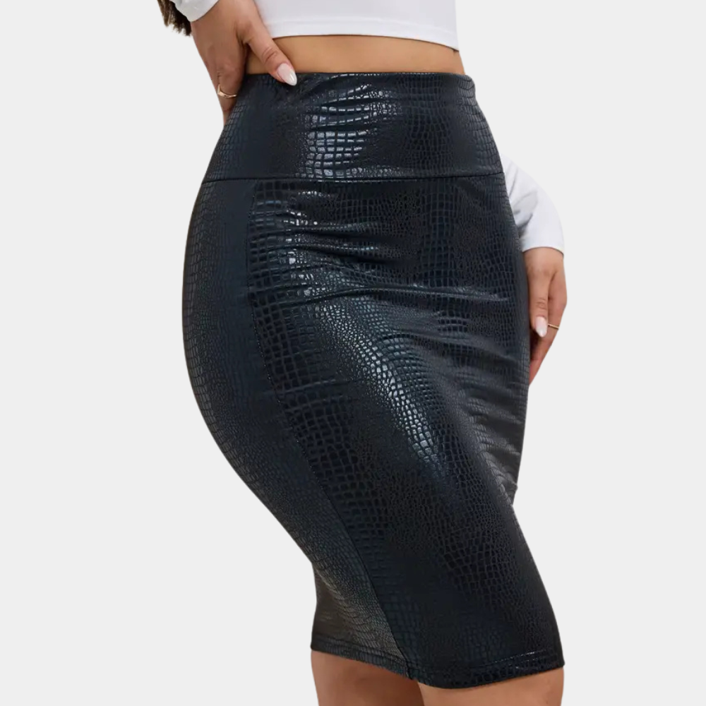 Classic Skirt with Crocodile Pattern – Odette 4