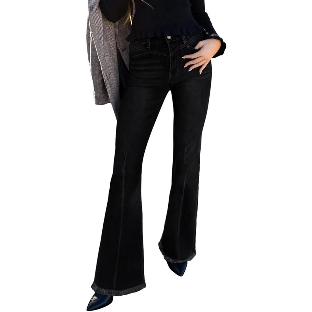 High-Waisted Flared Women's Jeans – Stella 12