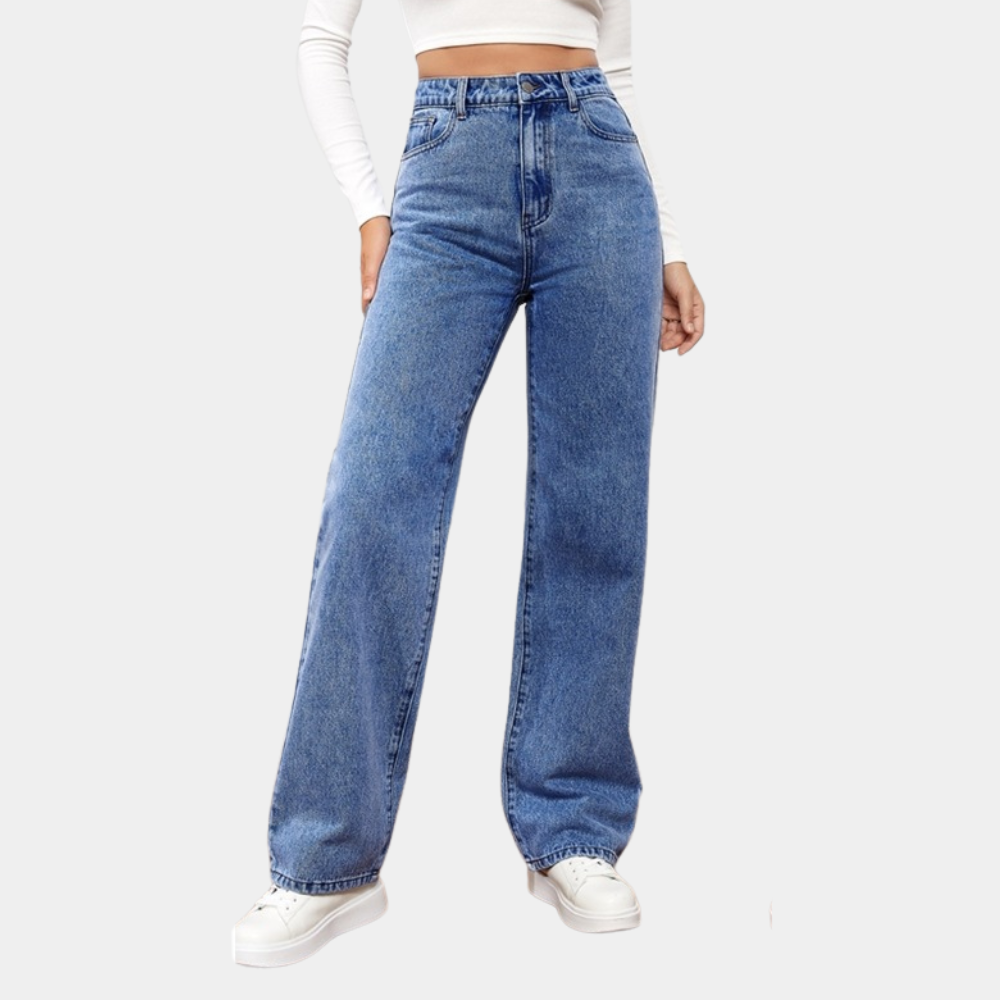 High Waist Baggy Women's Jeans – Elara 0