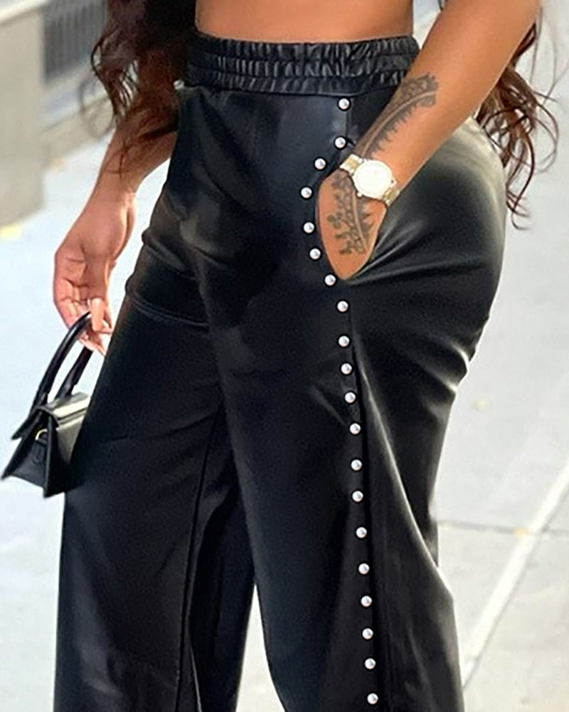 Jenny Leather Pants | A stylish women's trouser 4