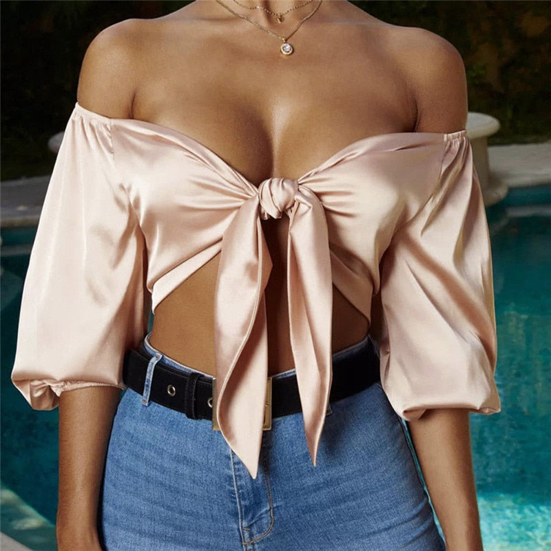 Joanne Satin Top | Sexy, elegant & stylish 0
