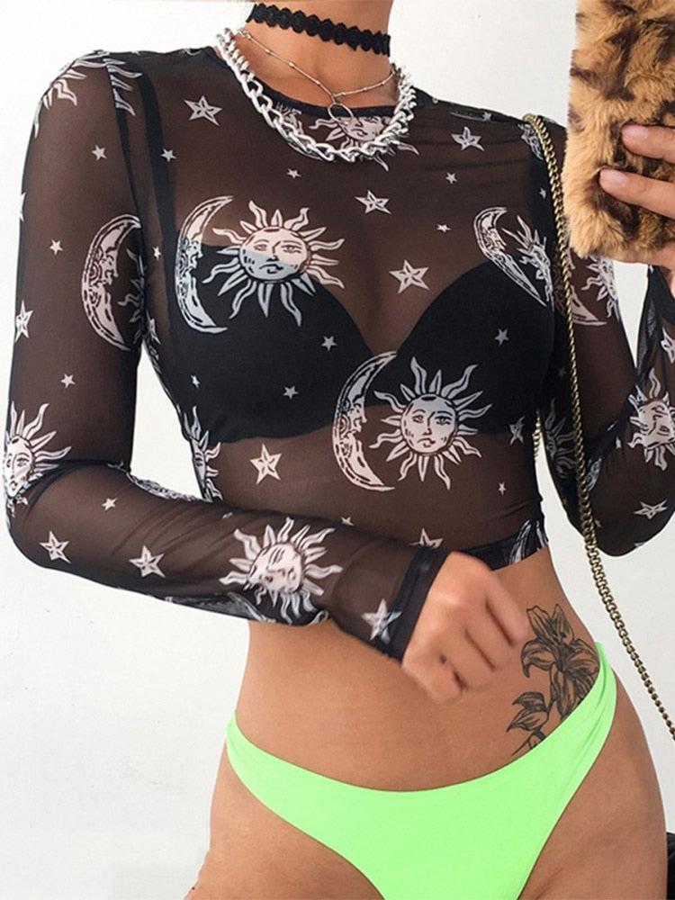 Moon Mesh Top | Stylish & sexy 0