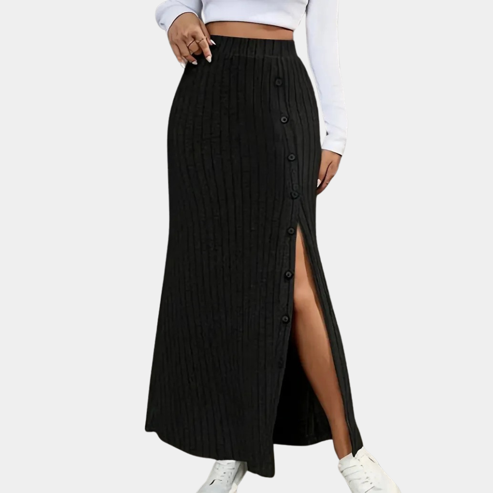Ribbed Maxi Skirt – Selina 1