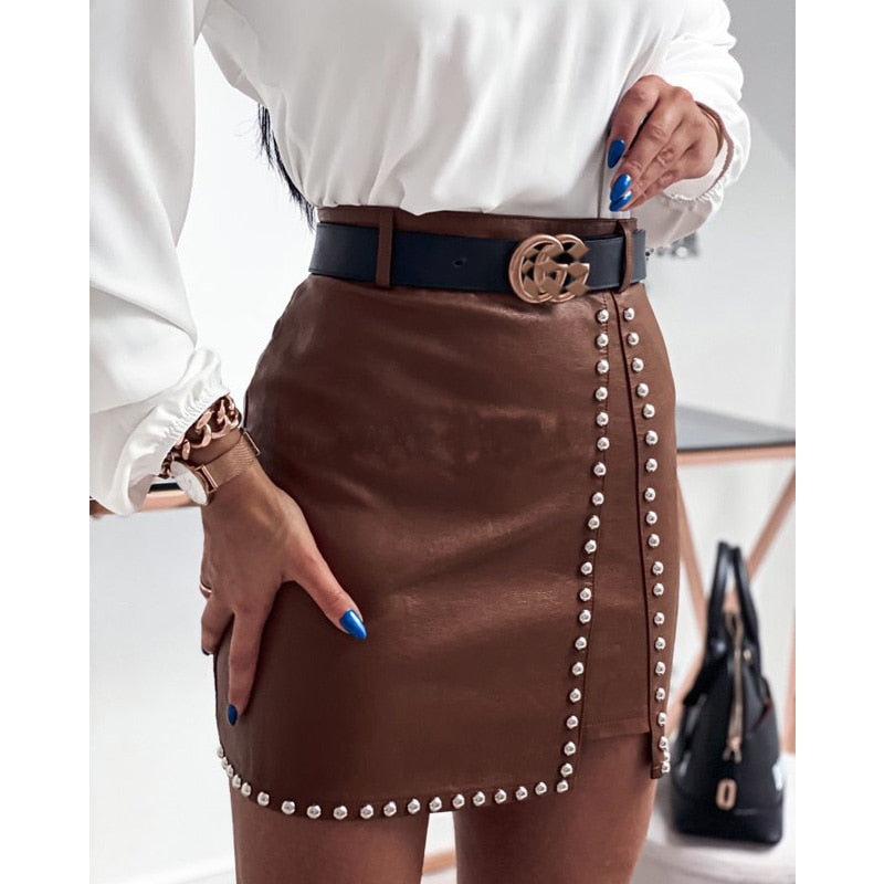 River Skirt | Sexy Faux Leather Skirt 1