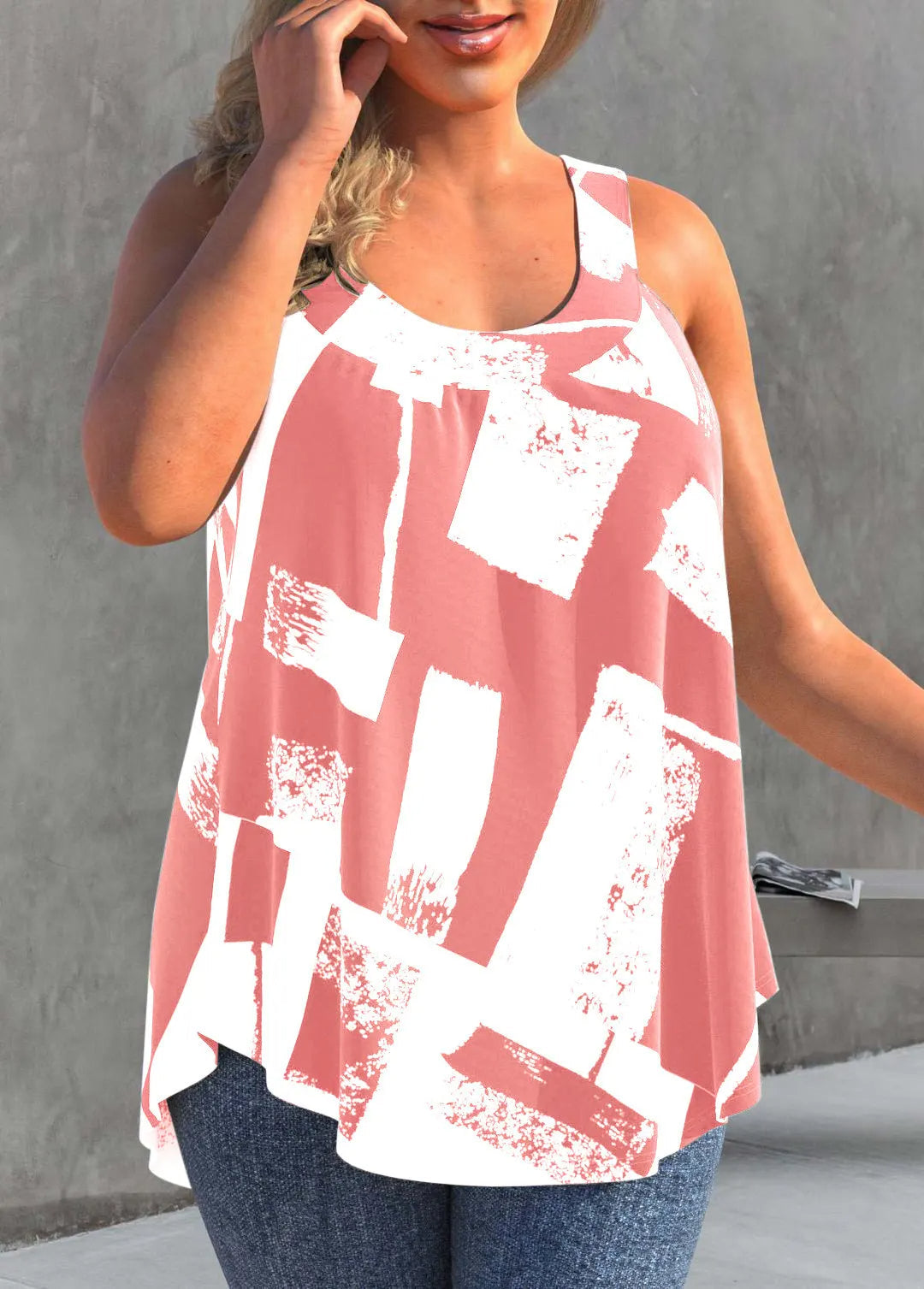 Sammy Jackson Rose Plus-Size Top | Airy & Trendy 5