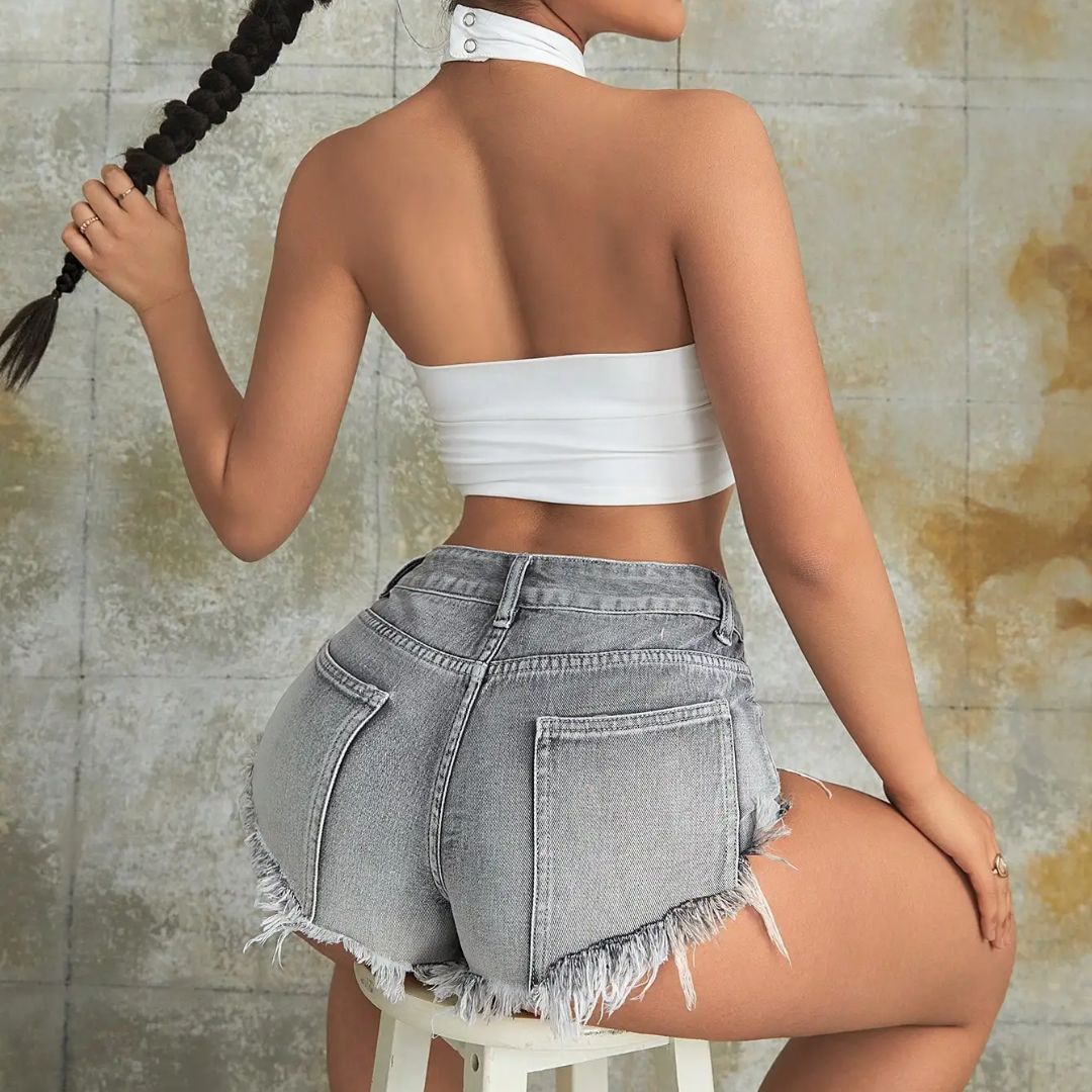 Sammy Jackson Vera Mini Jean Shorts | Skinny & Sexy 4