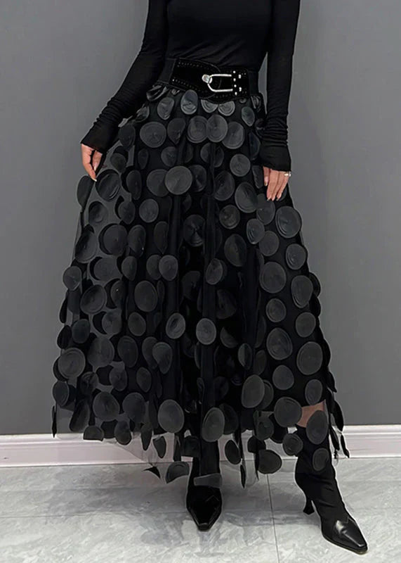 Skirt with Polka Dots and Flowing Cut – Fleur 0