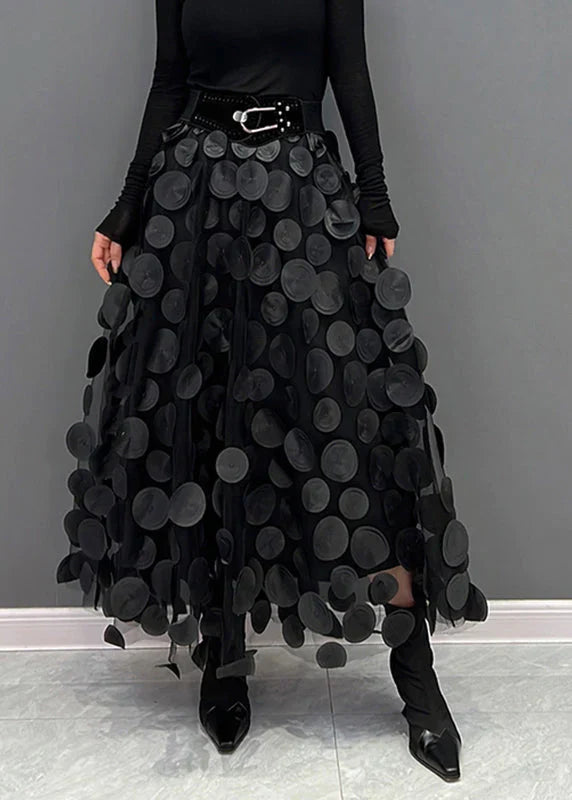 Skirt with Polka Dots and Flowing Cut – Fleur 1