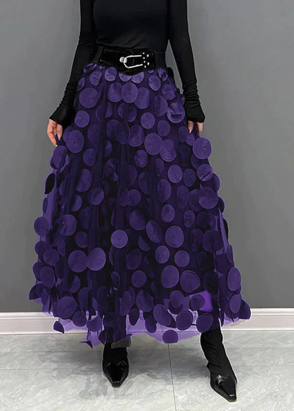 Skirt with Polka Dots and Flowing Cut – Fleur 6