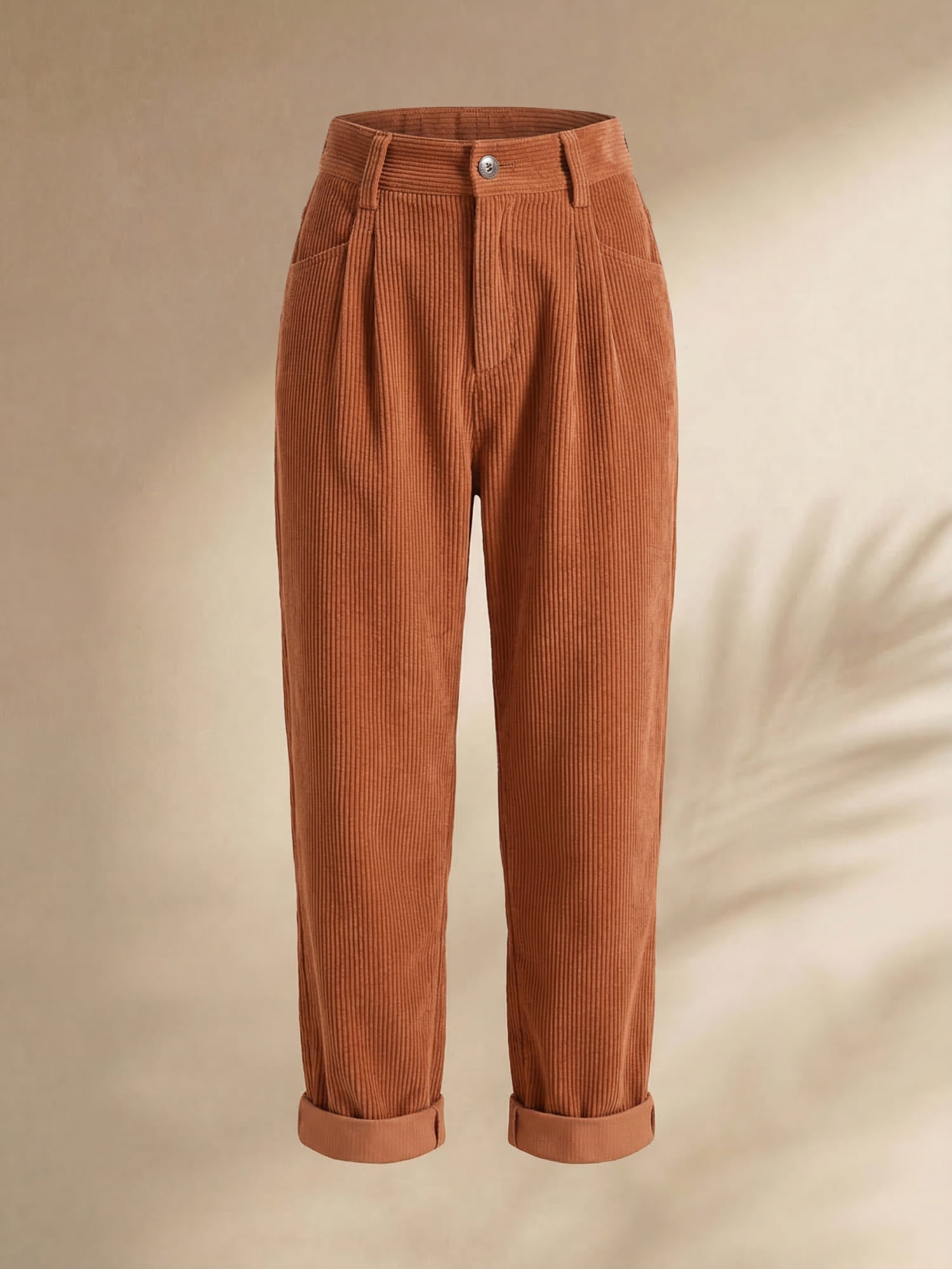 Stylish Women's Corduroy Pants with High Waist – Naima 1