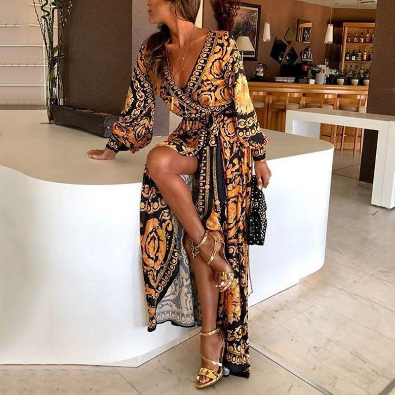Summer Wrap Dress | Boho women’s dress with slit 1