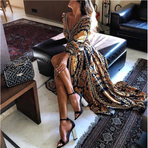 Summer Wrap Dress | Boho women’s dress with slit 3