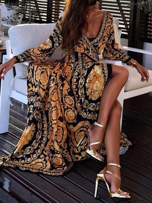 Summer Wrap Dress | Boho women’s dress with slit 6
