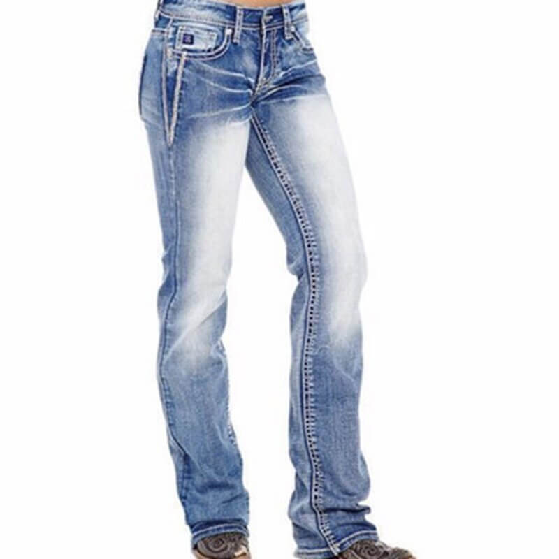Women's Bootcut Jeans with Flag Details – Madison 7