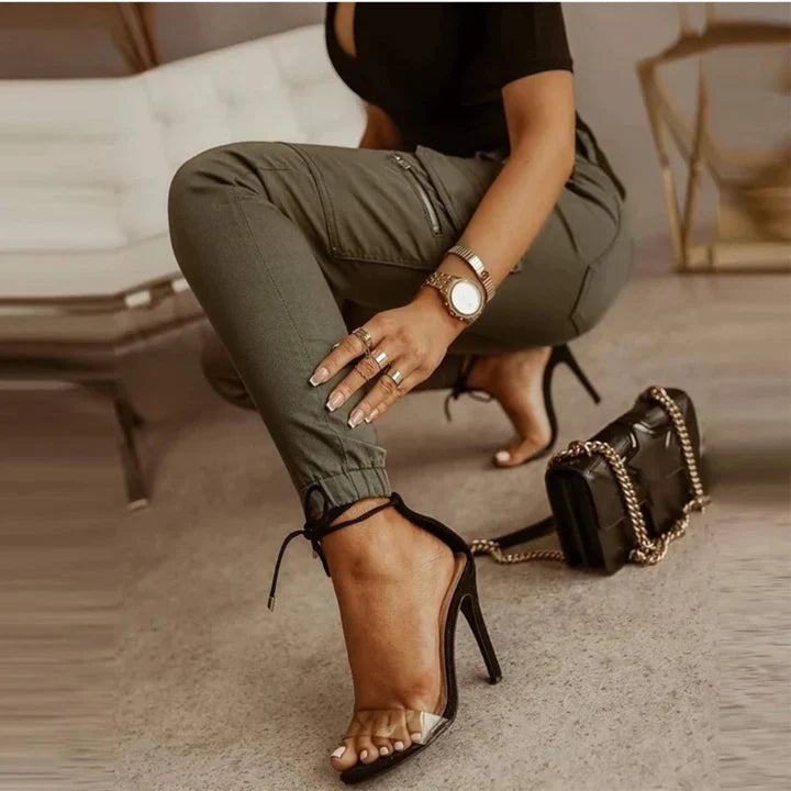 Women's Cargo Jeans with Elastic Cuffs – Nadine 4