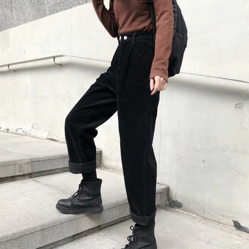 Women's Corduroy Wide-Leg Pants – Emily 1