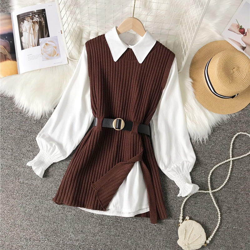 Xess Sweater Blouse | 2-piece set, casual & comfortable 0