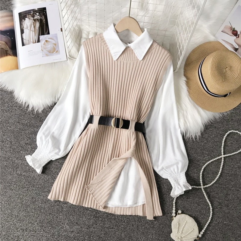 Xess Sweater Blouse | 2-piece set, casual & comfortable 2